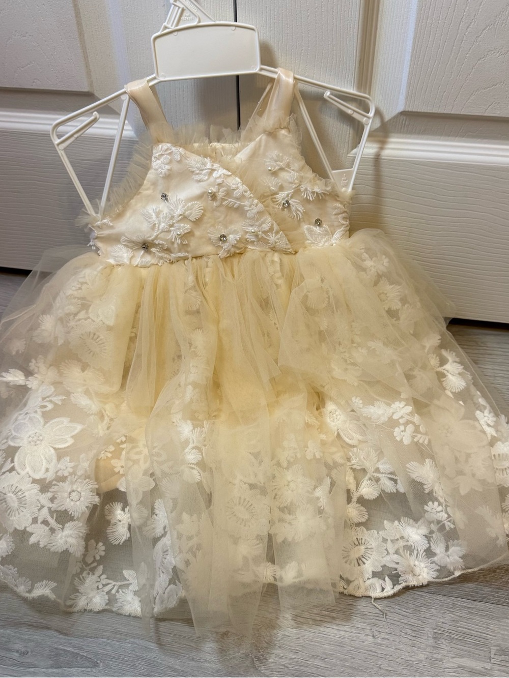 Girls' Ivory Floral Tulle Party Dress NWOT Size 2t